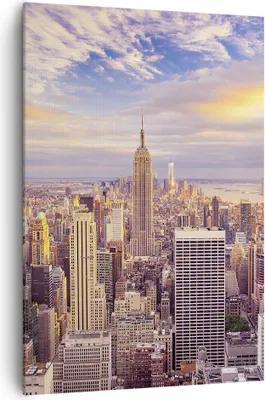 Produktbild von Bild auf Leinwand - Leinwandbild - Einteilig - New York Stadt - 70x100cm - Wand Bild - Wanddeko - Wandbilder - Leinwanddruck - Kunstdruck - Wanddekoration - Leinwand bilder - Wandbild - PA70x100-3638