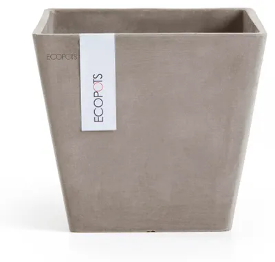 Image de Ecopots Rotterdam 20 Pot de fleurs - L 20,3 cm x l 20,3 cm x H 17,8 cm - Intérieur et extérieur
