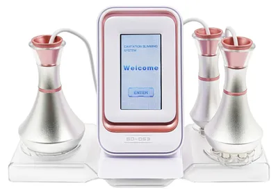 Produktbild von 3-in-1 RF Kavitationsgerät - 80K Ultraschall Fettreduktion - Tripolar & 6-Pol RF Köpfe - Hautstraffung Anti-Falten - Gesicht Hals Taille Beine - Pink EU-Stecker 80W