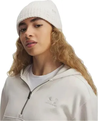 Image de Under Armour W Halftime Cable Knit Beanie - stone, Taille:-