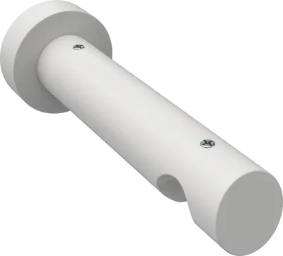 Produktbild von Interdeco Träger mit Abstand 12 cm / Wandhalterung für Gardinenstangen 20 mm Ø, 1-läufig Weiß, Typ Talent