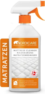 Produktbild von Nordicare Matratzenreiniger [500ml] Spray für Matratze und Bettwäsche, Matratzen Reinigungsmittel, Bettreiniger, Matratzen Reiniger Geruchsentferner