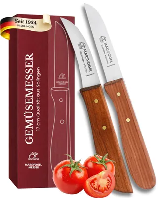 Gemüsemesser-Set 2er-Pack, Kirschholzgriffe, Solingen