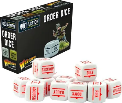 Produktbild von Bolt Action: Orders Dice Pack - White