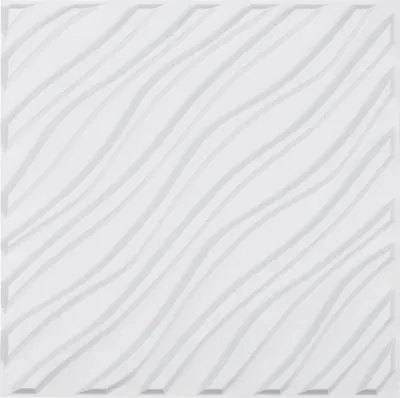 Produktbild von VEVOR 3D-Wandpaneele, 12er-Set, 50x50 cm PVC-Moderne minimalistische Wandverkleidung, 2,97m² Deckkraft, Inneneinrichtung für Decke, Schlafzimmer, Wohn- und Spielzimmer, Mattweiß
