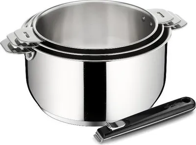 Image de Série de 3 casseroles inox 16/18/20cm + poignée - Lagostina - 012132600004 - salvaspazio