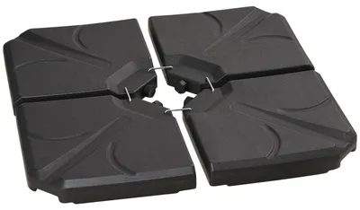 Immagine prodotto di Base per Ombrellone da Giardino 103x103x8,3 cm 72 Kg Riempibile con Acqua o Sabbia in HDPE Nero