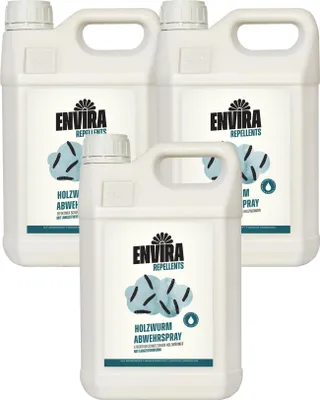 Produktbild von Envira Holzwurm Abwehrspray 3 x 5L - Spray mit Langzeitwirkung gegen Holzbock & Holzwurm