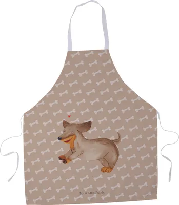 Produktbild von Mr. & Mrs. Panda Schürze Hund Dackel - Hundeglück - Geschenk, Grillschürze, Grill, Herz, Hunde, Sprüche, Kochschürze, Küchenzubehör, Küchenschürze