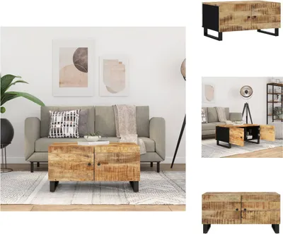 Produktbild von vidaXL Couchtisch 80x50x40 cm Massivholz Mango & Holzwerkstoff - Couchtische