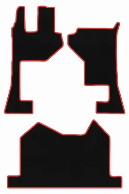 Immagine prodotto di Tappetini in moquette per Mercedes Actros MP5 2019- (commerciale) – set 4 pezzi, nero/rosso, su misura – Wielganizator CARLUX
