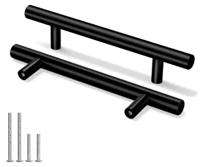 Produktbild von 15 Stück Möbelgriffe 128mm Küchengriffe Schwarz Küchenschrank Türgriffe
