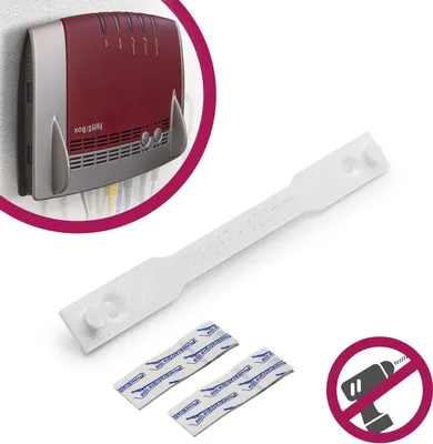 Produktbild von Router Wandhalterung Wand Halter 122mm Halterung passend für Fritzbox 4020