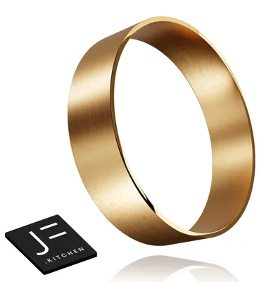 Produktbild von Omgoods – Set aus 6 Serviettenringen, vergoldet mit 18 Karat, Durchmesser 4 cm