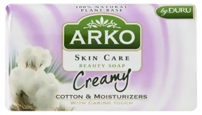 Produktbild von Arko Hautpflege-Schönheitsseife Cremige Baumwolle & Feuchtigkeitsspender 90 g