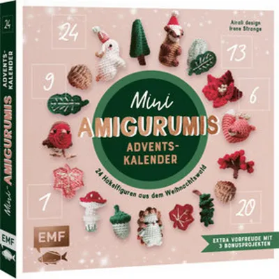 Zdjęcie produktu dla Kalendarz adwentowy z miniaturowymi amigurumi – Boże Narodzenie w lesie