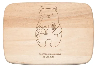 Produktbild von Mr. & Mrs. Panda Holzbrettchen Bär Konfirmation - Transparent - Geschenk, Evangelisch, Gottesdienst, Schneidebrett, Frühstücksbrettchen, schneidebrettchen, Teddy, Kirche