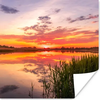 Produktbild von MuchoWow® Poster Wasser - Luft - Natur 100x100 cm - Babyzimmer