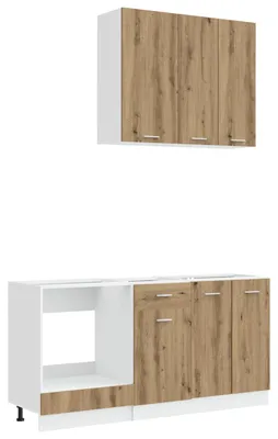 Produktbild von vidaXL Kücheneinheit LYON 5 Stk. Artisan-Eiche Holzwerkstoff