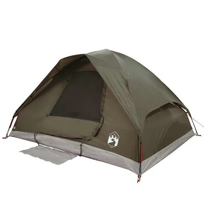 Image de vidaXL Tente de camping dôme 4 personnes brune étanche à l'eau