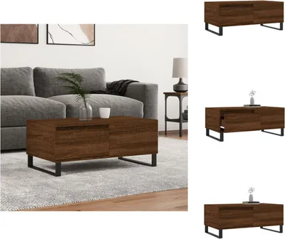 Produktbild von vidaXL Couchtisch Braun Eichen-Optik 90x50x36,5 cm Holzwerkstoff -  Couchtische