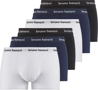 Produktbild von Bruno Banani 6er Pack Easy Life Hipster Short / Pant Softgummibund mit Logo, Elastisches und hautsypathisches Material, Suspensorium mit Baumwolleinsatz