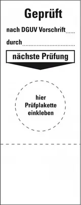 Produktbild von Dreifke® Grundetikett , nach DGUV Vorschrift.., inkl. Prüfplakette, 40...