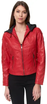 Produktbild von Tazzio Damen Lederjacke F503 (Rot, M)