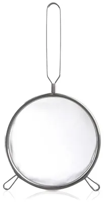 Image de Passoire de cuisine - Passoire à mailles fines avec poignée - Acier inoxydable - 16 cm (poignée) - Argenté