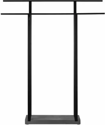 Produktbild von Blomus Handtuchständer Menoto, Handtuchhalter, Edelstahl poliert, PolyStone, Black, 90 cm, 66310
