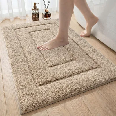 Produktbild von Badematte rutschfest Mikrofaser Beige 60 x 90 cm