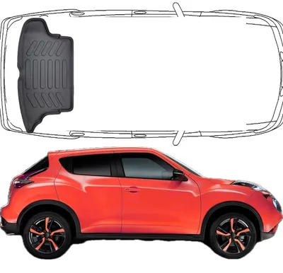 Produktbild von Trimak Kofferraumwanne kompatibel mit Nissan Juke 1.Gen (2010 - 2015) Kofferraummatte