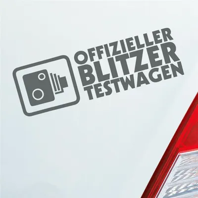 Produktbild von Auto Aufkleber Offizieller  Testwagen Tuning Racing 15x5 cm Grau Sticker Heckscheibenaufkleber