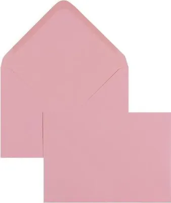 Produktbild von Briefumschläge 125x175mm (DIN B6) 100g/qm gummiert VE=100 Stück rosa