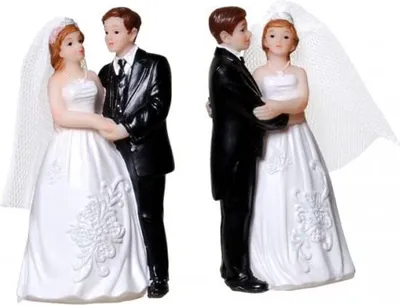 Produktbild von Udo Schmidt GmbH 1 StueckPolyresin Figur Hochzeitspaar Brautpaar 9x5cm Sortiert