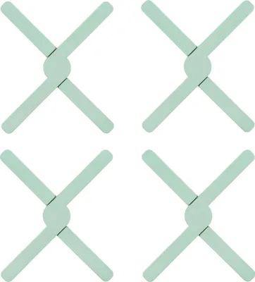 Immagine prodotto di Presina Krumble - Presina pieghevole in silicone - sottopentola - pieghevole - set di 4 - verde