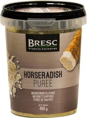 Produktbild von Bresc Meerrettichpüree 4x 450g vegane Gewürz-Paste frische Meerrettichpflanze