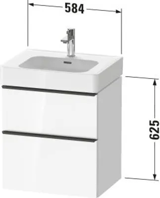 Produktbild von Duravit DE4376004550000 DN WTU WH 584x452x625 Az 1 Ei