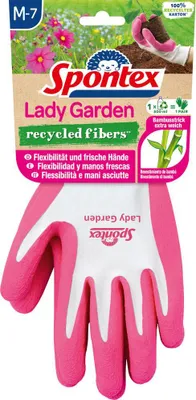 Produktbild von Spontex Lady Garden Gartenhandschuhe aus recyceltem Material Größe 7