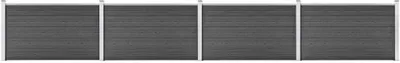 Obrázok produktu pre Sada plotových panelov WPC 699x105 cm čierna