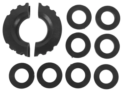 Image de Kit d'anneaux en D, manilles, isolateurs et rondelles pour protéger votre pare-chocs et éviter les cliquetis, pour manilles de 3/4 pouce, couleur noire