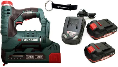 Produktbild von PARKSIDE® 20 V Akku Tacker PAT 20-Li / inkl. 2 Akkus (2Ah) und Ladegerät (2,4A)
