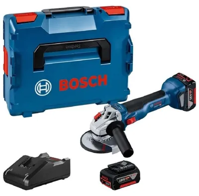 Produktbild von Bosch Professional 18V System GWS 18V-10 - Winkelschleifer a Akku (Bürstenlos, Ø 125 mm, 9000 U/min, 2 x 4.0 Ah, in L-BOXX)