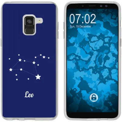 Produktbild von PhoneNatic Case kompatibel mit Samsung Galaxy A8 (2018) EU Version Silikon-Hülle SternzeichenLeo M4