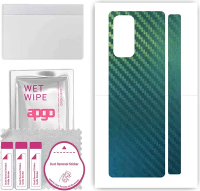 Produktbild von apgo Rückseite Schutzfolie, Skin, kompatibel mit Xiaomi Mi Mix Fold, Hinten Displayschutzfolie aus Vinylfolie, kratzfest, einfache Montage - Kohlenstoff-Chamäleon CAKA1