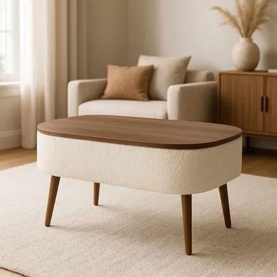 Productafbeelding van Hanah Home, hoogwaardige salontafelset (3 delen) - Saffier eikenhout, 100% melamine, 90 cm