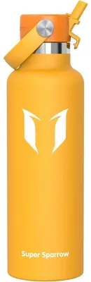Produktbild von Trinkflasche Edelstahl Thermobecher 750 ml C-Mango FlipFlow mit Strohhalm BPA-Frei