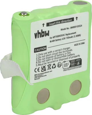 Produktbild von vhbw Akku Ersatz für MT700D03XXC für Funkgerät, Walkie Talkie (700 mAh, 4,8 V, NiMH)