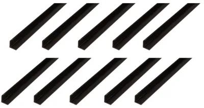 Produktbild von Alberts 10 x Winkelprofil, PVC, schwarz, 30 x 30 x 2 mm, Länge 2 m