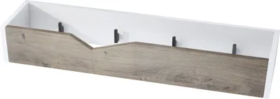 Produktbild von Vladon Garderobenleiste Wandhaken Garderobenpaneel Kolmio,  Germany, Korpus in Weiß matt, Front in Eiche Ribbeck 83,5 x 12,5 x 21 cm